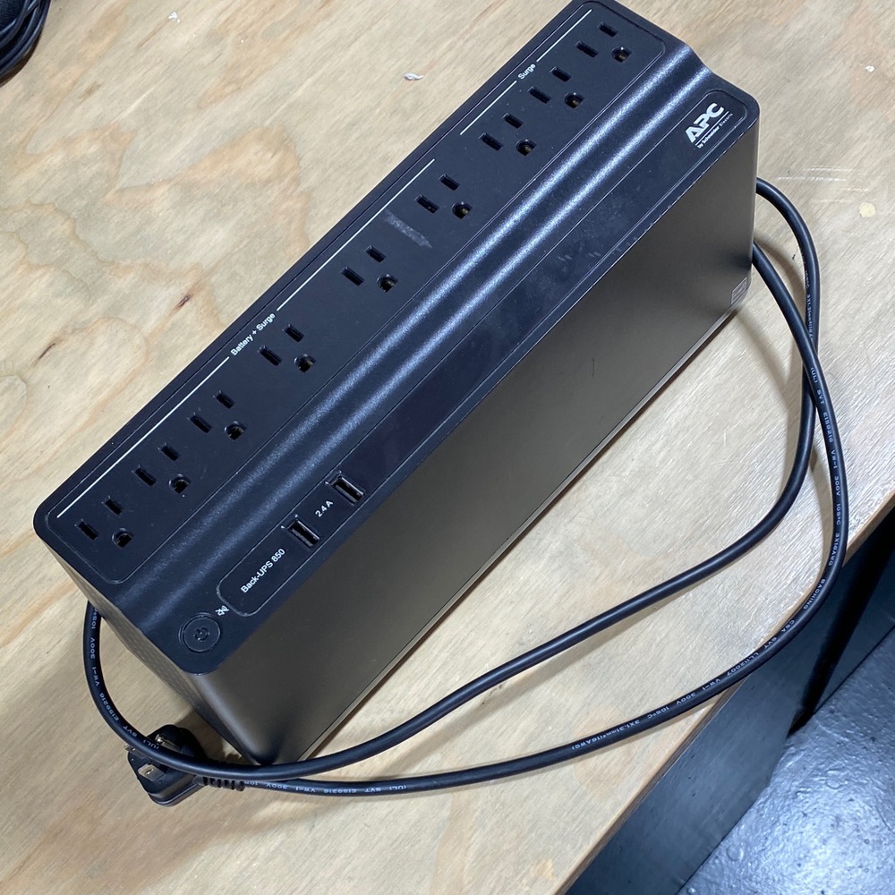 A.P.C. Black Surge Protector with USB Ports
